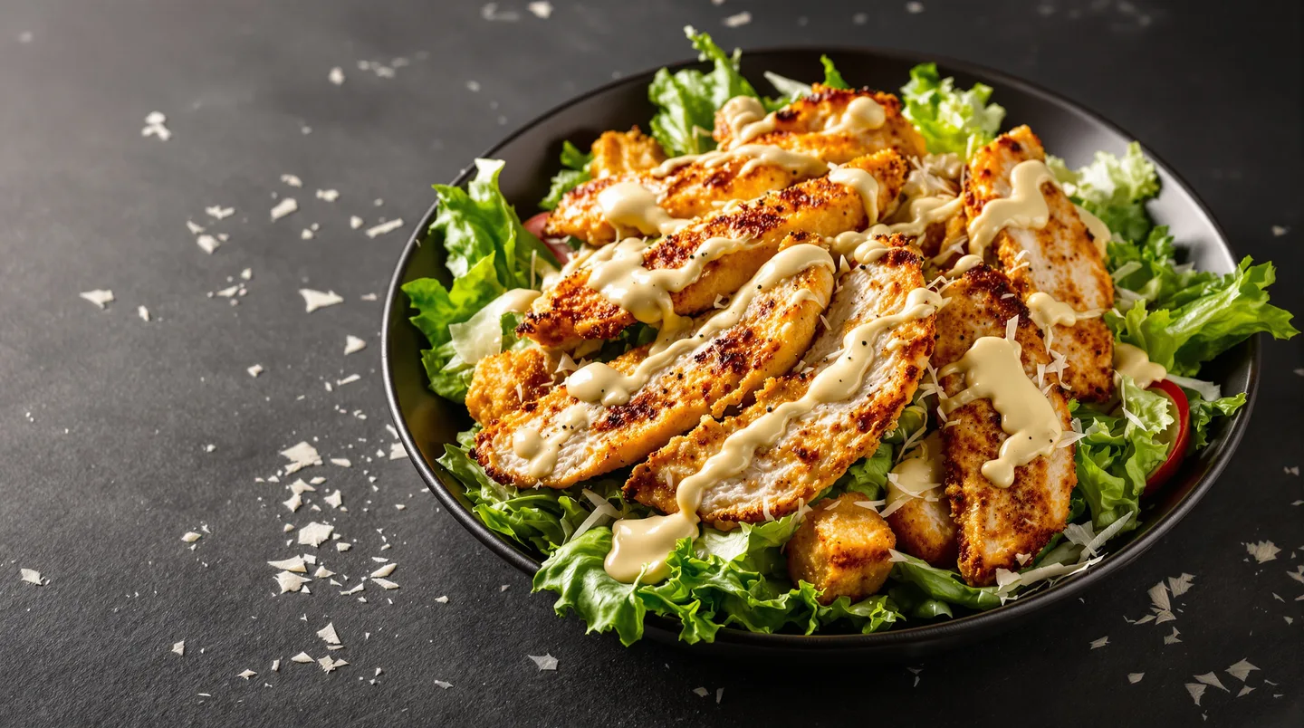 Cette technique de panure va révolutionner votre salade César au poulet